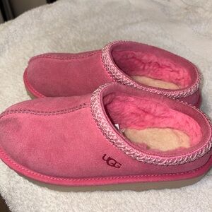 UGG Pink Suede Slippers